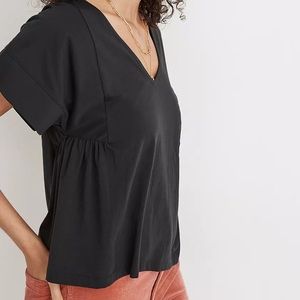 NWT Madewell Supima Cotton Flutter-Sleeve Tee